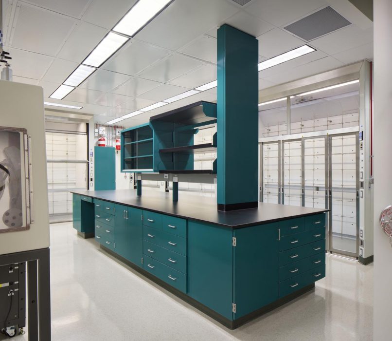 Renovated lab spaces for Air Products in Carlsbad, California completed by PRAVA Construction.