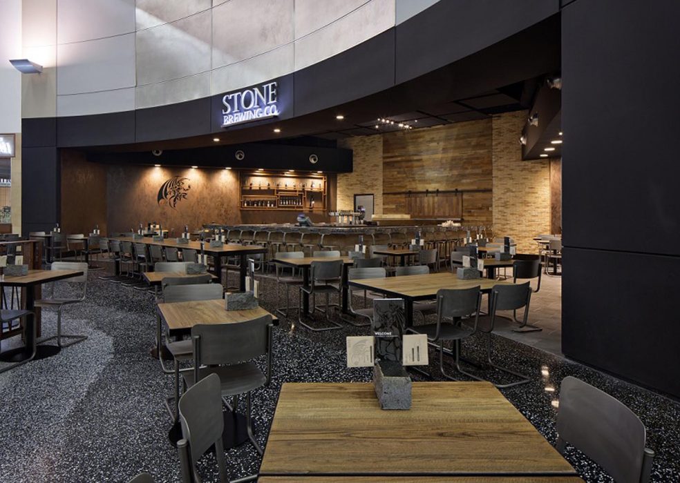 Stone Brewery located in Terminal 2 of San Diego Aiprort completed by PRAVA Construction.